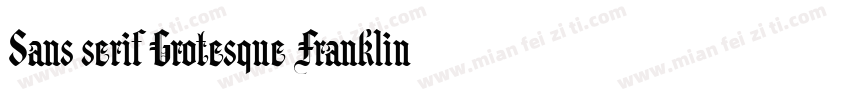Sans serif Grotesque Franklin Gothi字体转换